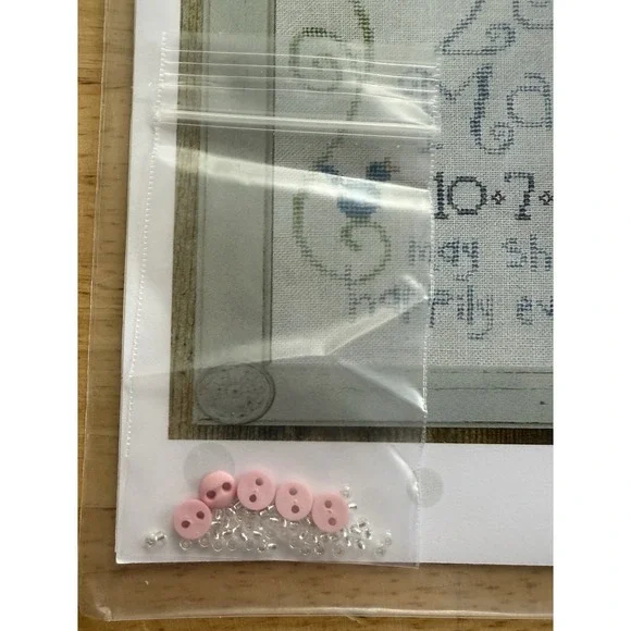 Bent Creek HAPPILY EVER AFTER Cross Stitch‎ Chart w Button Embellishment Pack - Picture 3 of 3